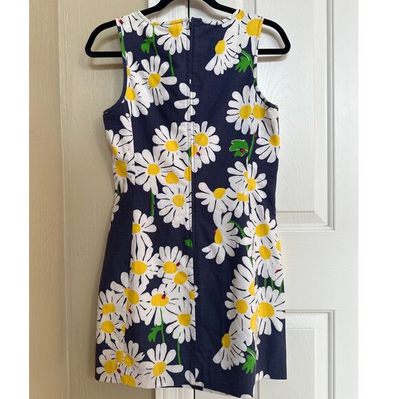 Lilly Pulitzer Originals White Tag Dress Size 2 Navy Daisy Floral Sleeveless - Picture 3 of 7